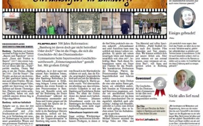 Schüler/innen gestalten Zeitungsseite zu Filmprojekt