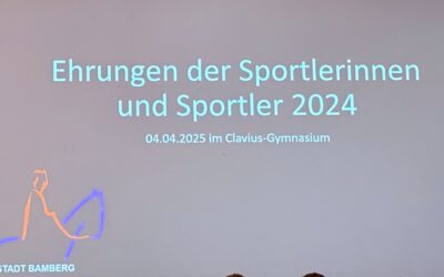 Ehrung der erfolgreichsten Sportlerinnen und Sportler des Jahres 2024 durch die Stadt Bamberg